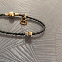 Bracciale Moments in pelle blu con Charm