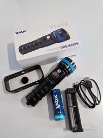 Set Torcia Subacquea XTAR D26 con Accessori