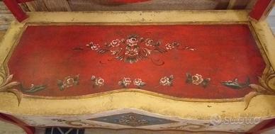 panca in legno stile tirolese 