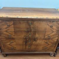 Cassettiera antica in noce massello-4 cassetti