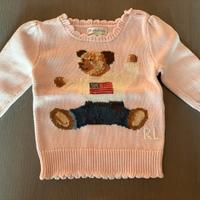 Maglione rosa Ralph Lauren 9 mesi in cotone