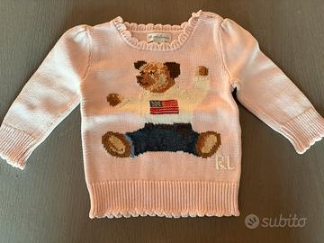 Maglione rosa Ralph Lauren 9 mesi in cotone