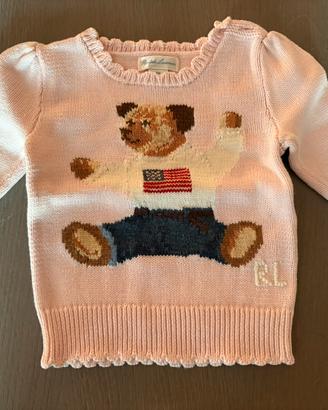 Maglione rosa Ralph Lauren 9 mesi in cotone