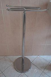 Colonna cromata porta asciugamani