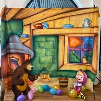 Fondale di Carnevale Masha e Orso Da Ponte