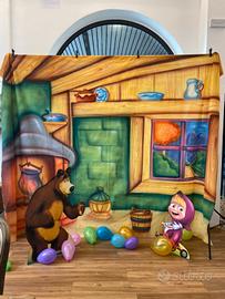 Fondale di Carnevale Masha e Orso Da Ponte