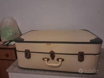 Valigia vintage rigida beige – grande valigia d’ep