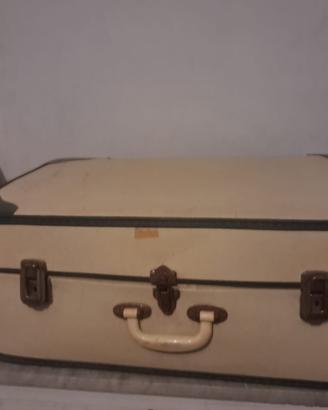Valigia vintage rigida beige – grande valigia d’ep