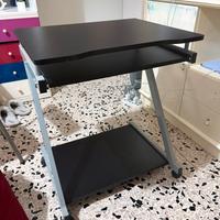 scrivania singola con poggia libri estraibile