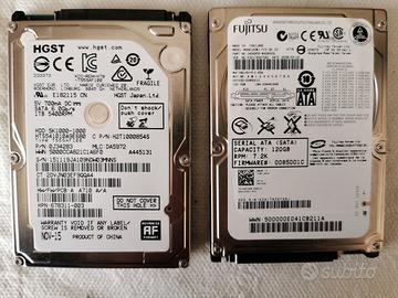 Coppia di Hard Disk 2.5" (da 1 TB e da 126 GB)