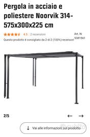 struttura pergola allungabile