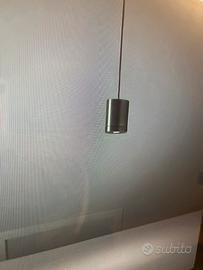 6 faretti a sospensione neri  Led  per binario