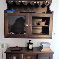 Credenza mobile bar con radio Vintage