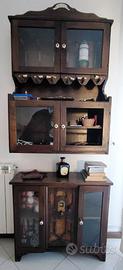 Credenza mobile bar con radio Vintage