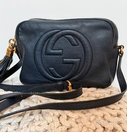 Gucci Soho Disco in pelle martellata nera
