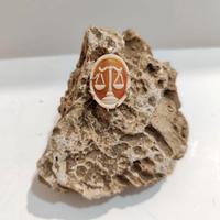 Ciondolo cammeo inciso a mano in argento