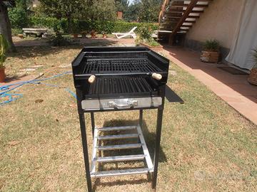 BARBECUE ARTIGIANALE CM 50 CON BRUCIA LEGNA