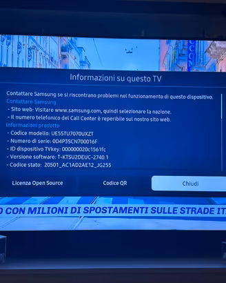 Samsung Smart TV 55 pollici 4K - UE55TU7070UXZT