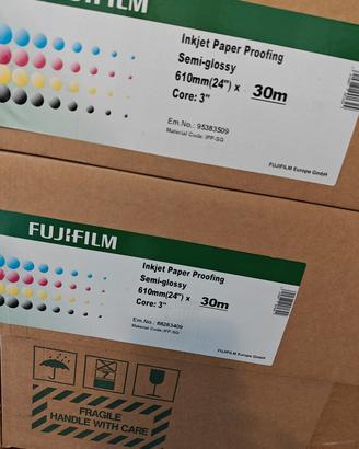 3 rotoli carta Fujifilm semi glossy da 30m 
