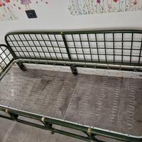 letto singolo in rattan verde