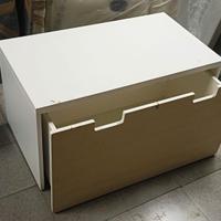 Panca con contenitore giocattoli, bianco/rovere