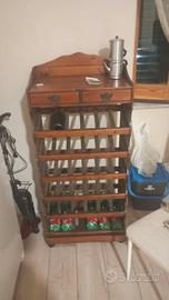 mobile portabottiglie in legno 