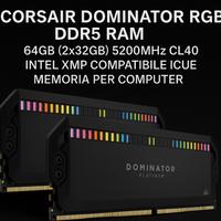 NUOVE! - CORSAIR DOMINATOR PLATINUM 2X32 5200Mhz