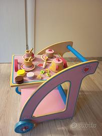 carrello gioco in legno, acessori the