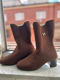 Stivaletti a calzino marroni con tacco -Nuovi,N 37