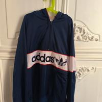 Felpa Giacca Vintage ADIDAS Anni '90 Half-Zip 