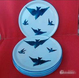 Set 5 piatti dipinti a mano Victoria Austria