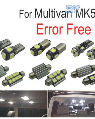 KIT 18 LAMPADE LED INTERNE PER VOLKSWAGEN VW MULTI