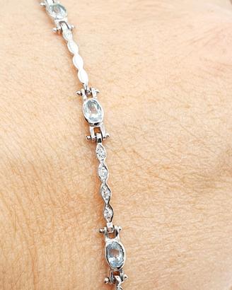 COD.1631B.25 BRACCIALE ORO BIANCO 18K 750 ZIRCONI