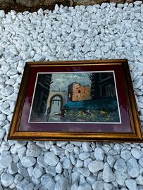 Quadro Olio su Tela A. Pironti, Marina con Veliero