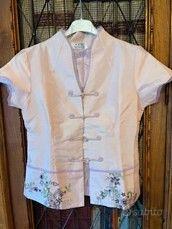 Giacca rosa in Pura Seta Cinese