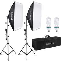 Softbox Kit di Illuminazione 50 x 70cm