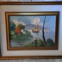 QUADRO PANORAMA CON BARCA