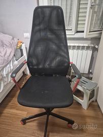 HUVUDSPELARE Sedia da gaming, nero