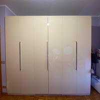 Armadio Moderno 6 Ante Bianco Lucido