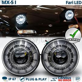 Fari LED 7'' per Mazda MX-5 1 OMOLOGATI Angel Eyes