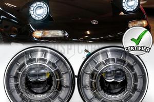 Fari LED 7'' per Mazda MX-5 1 OMOLOGATI Angel Eyes