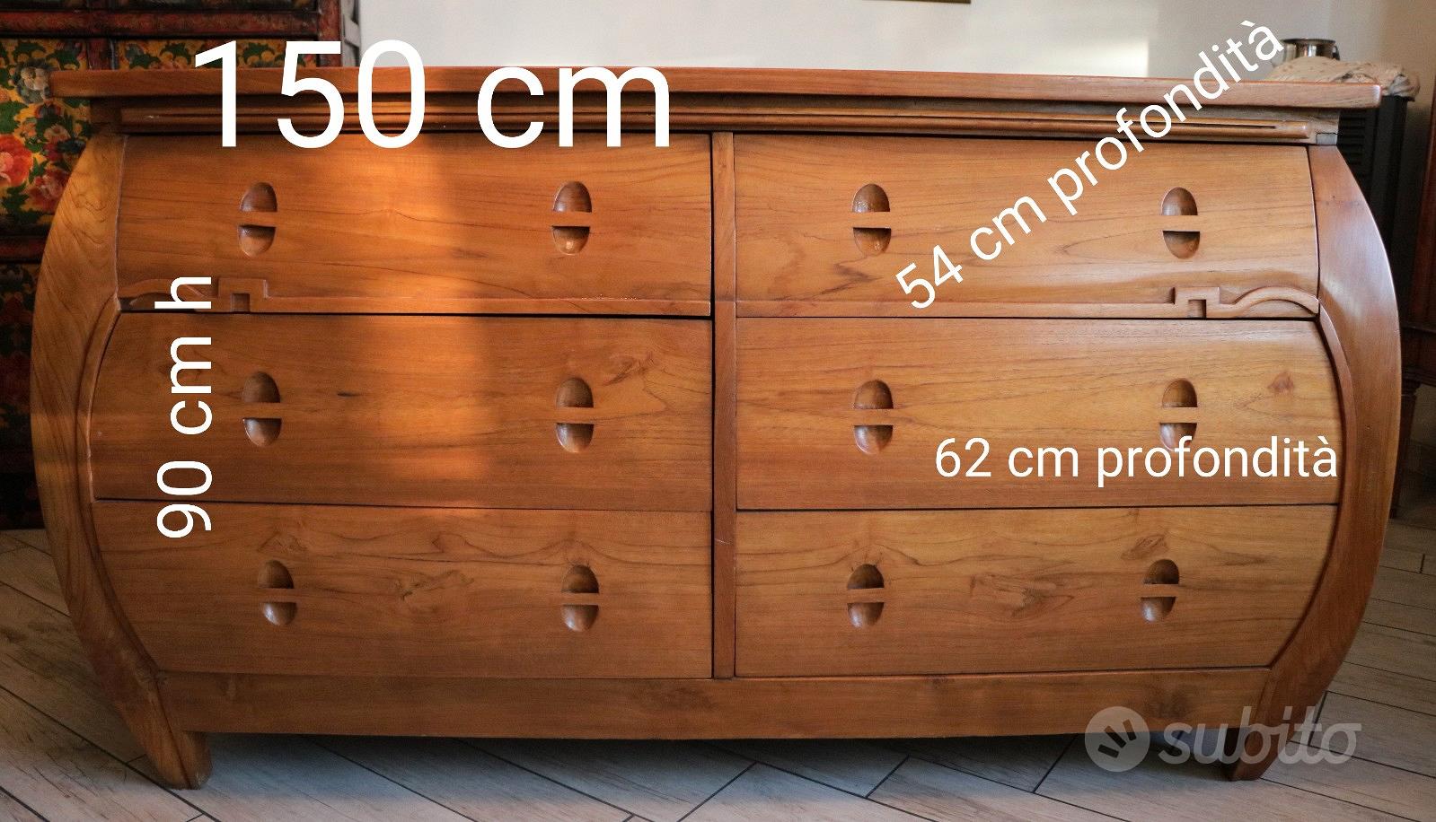 Madia (Cassettone)legno massello bombata ciliegio Arredamento e