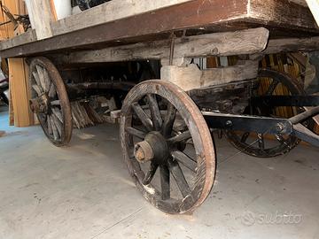 Carretto antico funzionante con traino