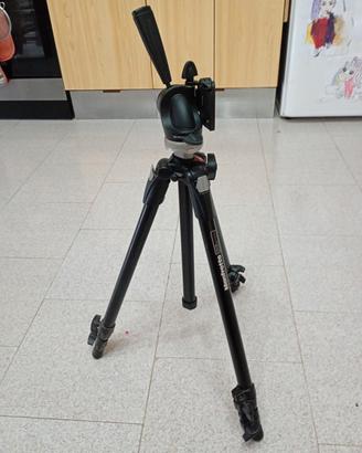 Treppiede Manfrotto 190XDB + Testa 391RC2 + sacca