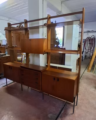 Libreria modulare vintage stile scandinavo