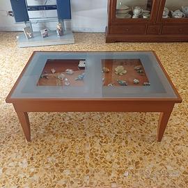 Tavolino Calligaris Bacheca Legno Vetro 110x70