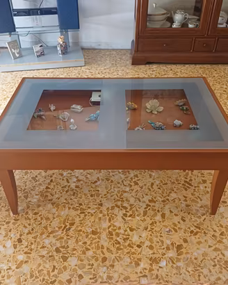 Tavolino Calligaris Bacheca Legno Vetro 110x70