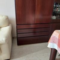 credenza alta anni 80 in legno