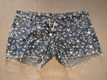 pantalone corto jeans stelle donna