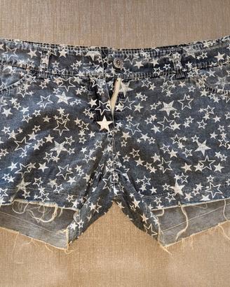 pantalone corto jeans stelle donna